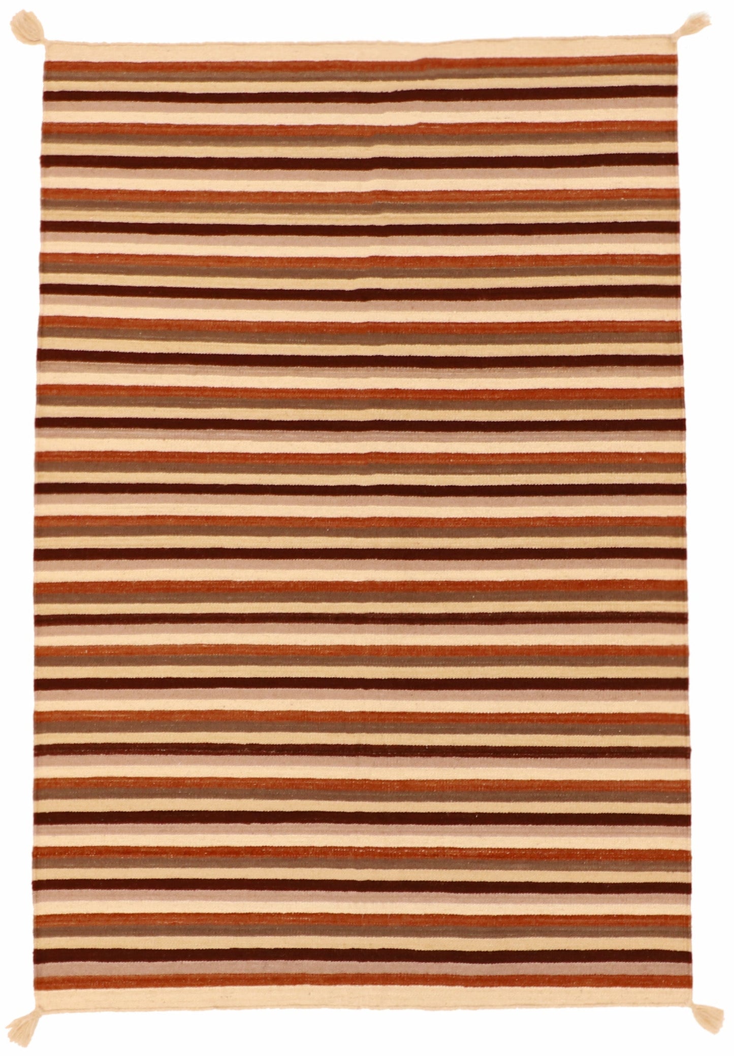 4x6 - Navajo Fine Wool Geometric Rectangle - Hand Knotted Rug