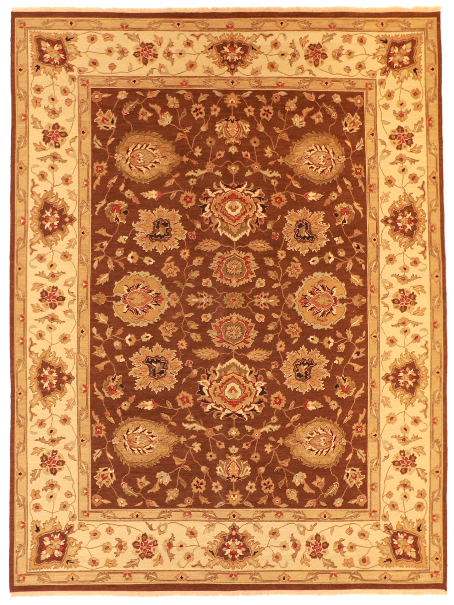9x12 - Mahal Fine/Wool All Over Rectangle - Hand Knotted Rug