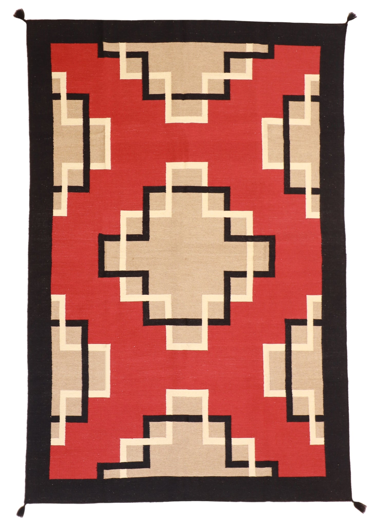 6x9- Navajo Fine Wool All Over Rectangle - Hand Knotted Rug — 57953