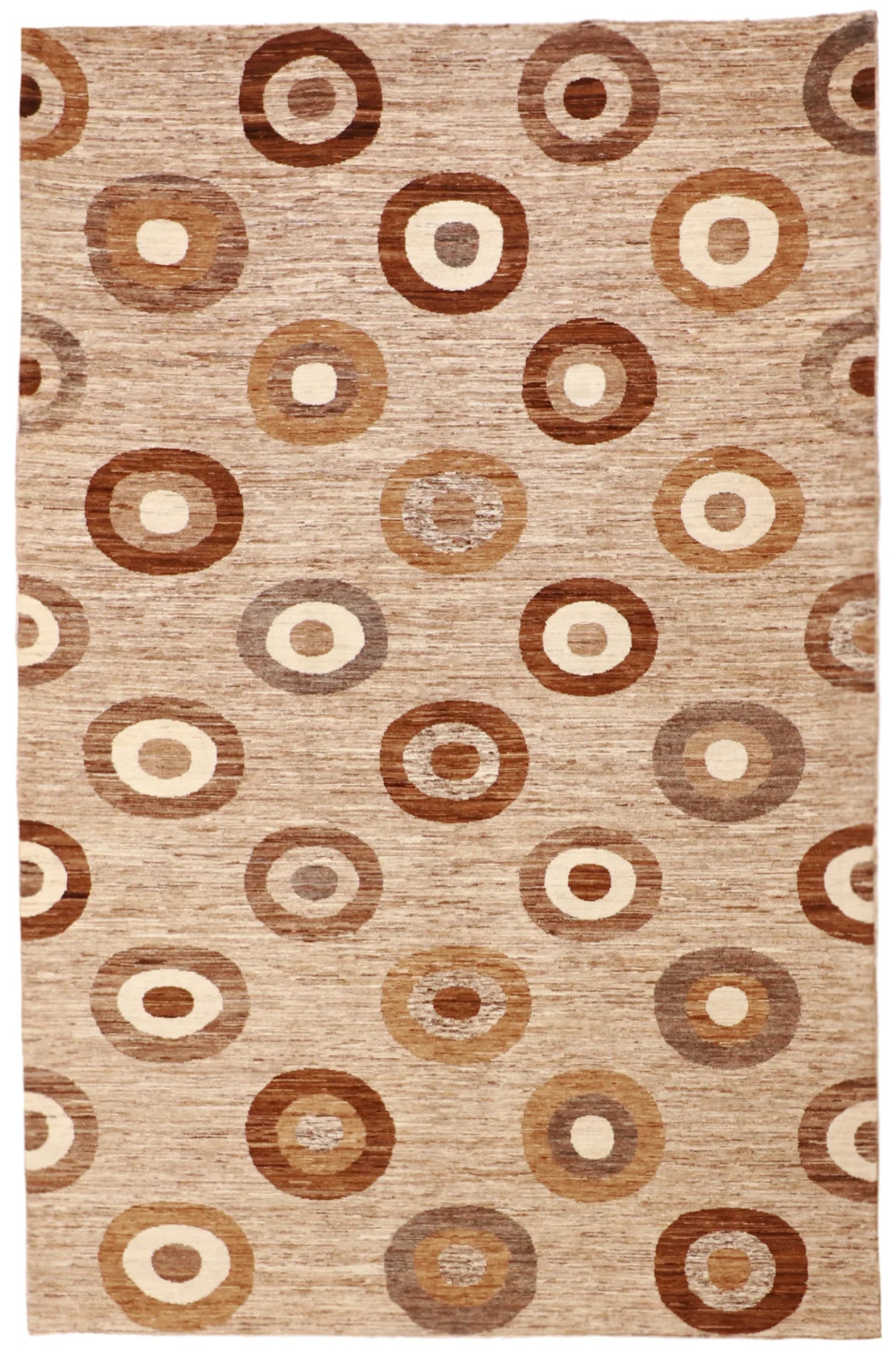 7x10 - Modern Wool All Over Rectangle - Hand Knotted Rug — 57992