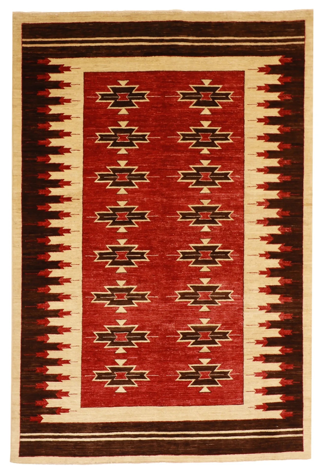 6x9 - Mountain  Modern Wool All Over Rectangle - Hand Knotted Rug — 58000