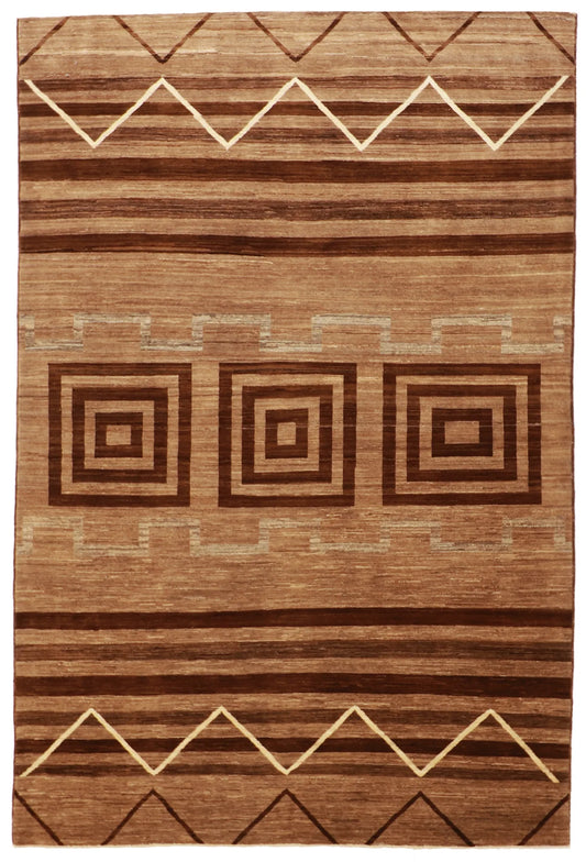 6x9 - Mountain Modern Fine All Over Rectangle - Hand Knotted Rug — 58001
