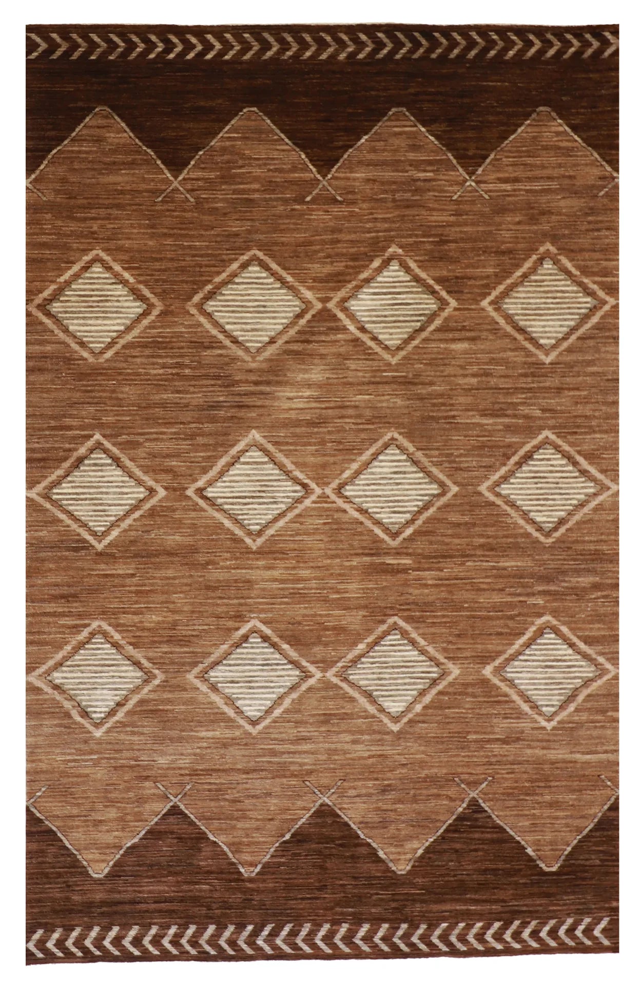 6x9 - Mountain Modern Fine All Over Rectangle - Hand Knotted Rug — 58013