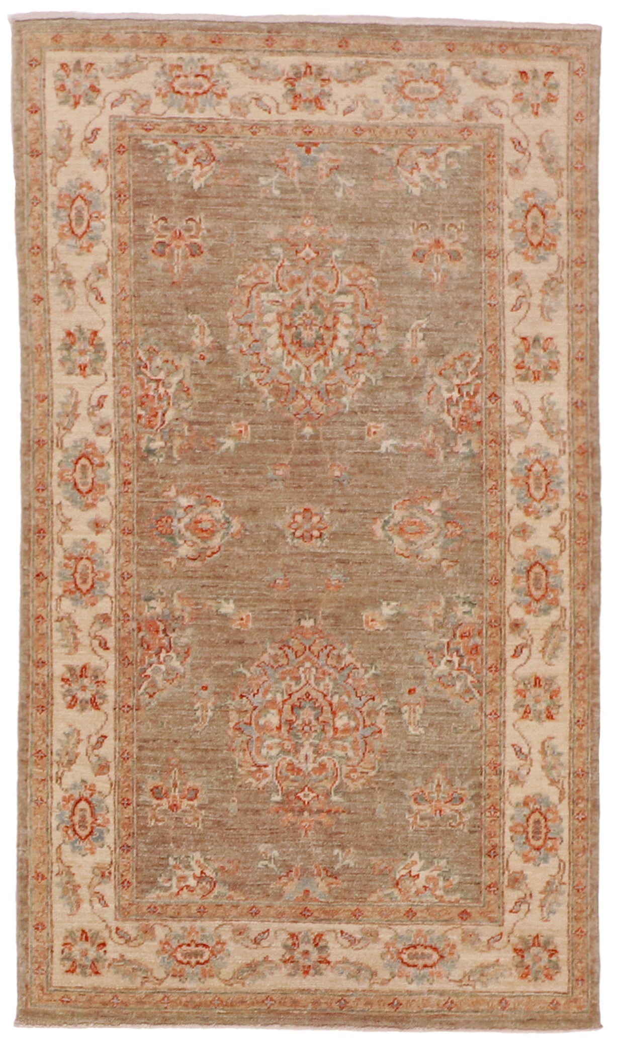 3x5 - Qum Fine Floral Rectangle - Hand Knotted Rug
