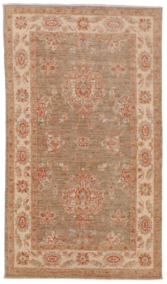 3x5 - Qum Fine Floral Rectangle - Hand Knotted Rug