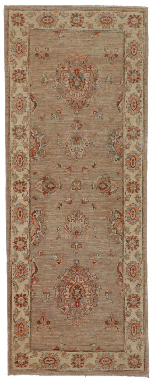 2.6 x 6.4 Runner- Isfahan Fine All Over Rectangle - Hand Knotted Rug