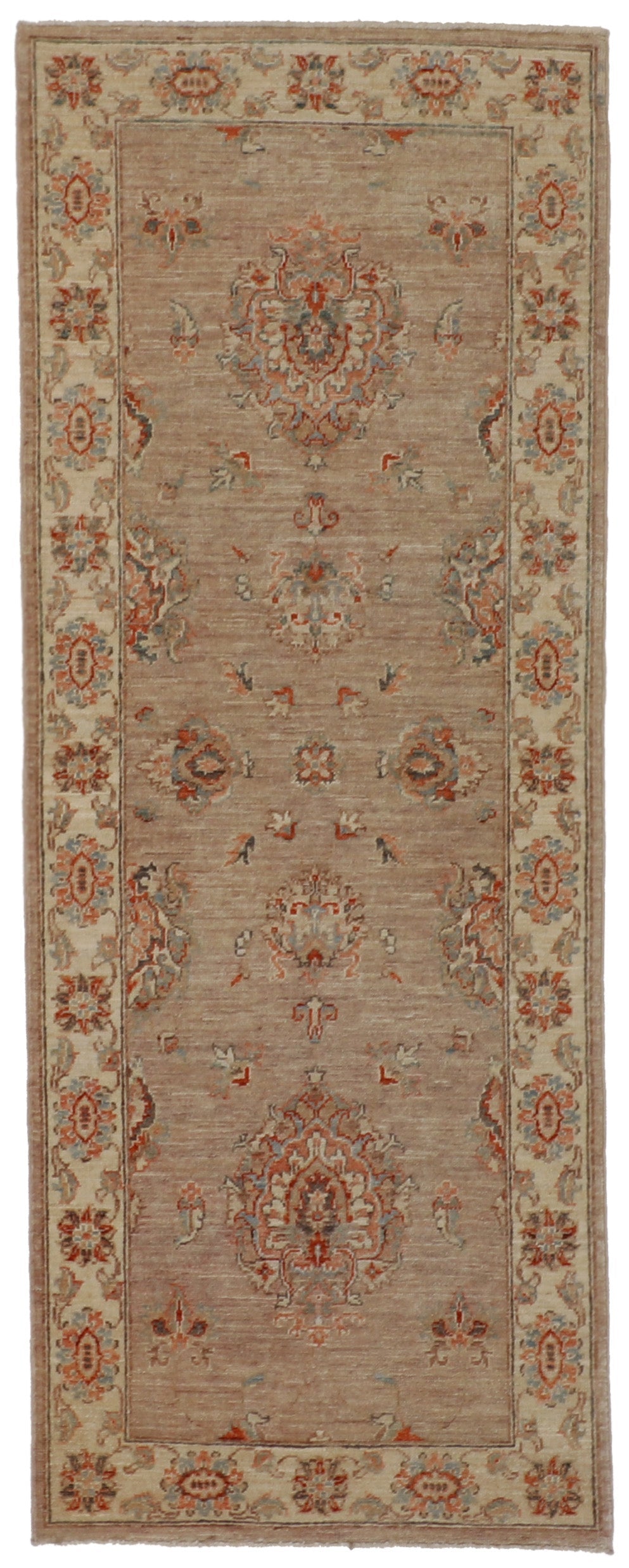 2.6 x 6.4 Runner- Isfahan Fine All Over Rectangle - Hand Knotted Rug — 58100