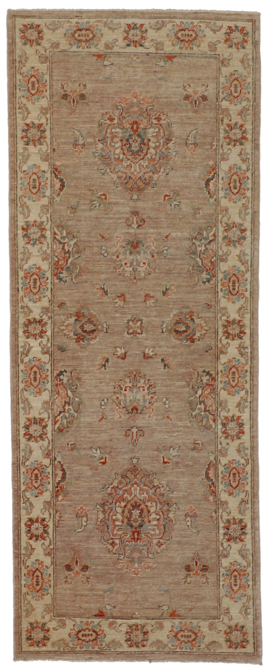 2.6 x 6.4 Runner- Isfahan Fine All Over Rectangle - Hand Knotted Rug — 58100