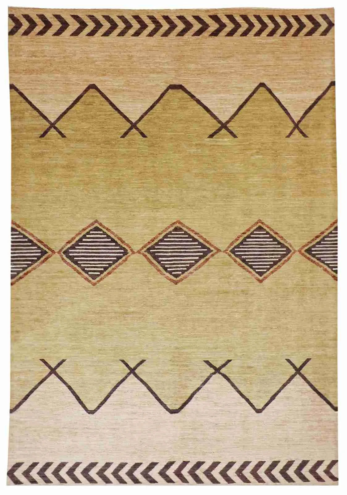 6x9 - Mountain  Modern Wool All Over Rectangle - Hand Knotted Rug — 58155