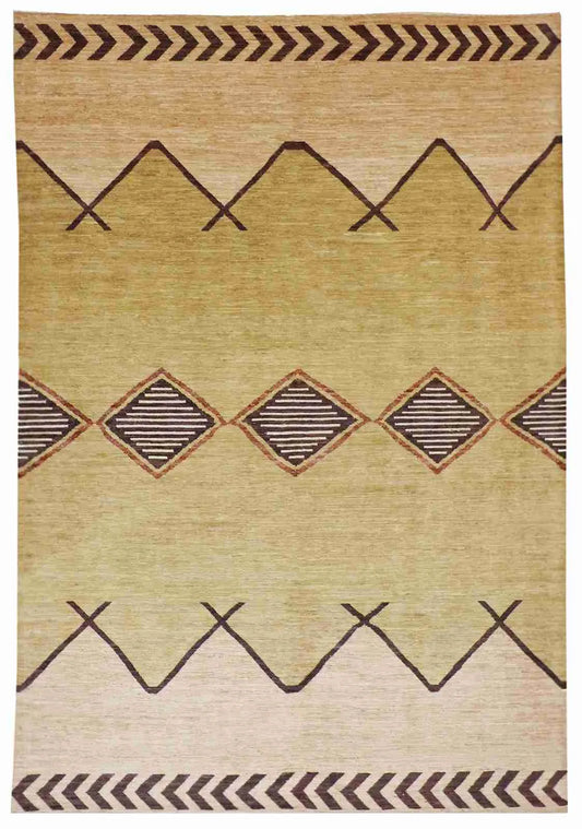 6x9 - Mountain  Modern Wool All Over Rectangle - Hand Knotted Rug — 58155