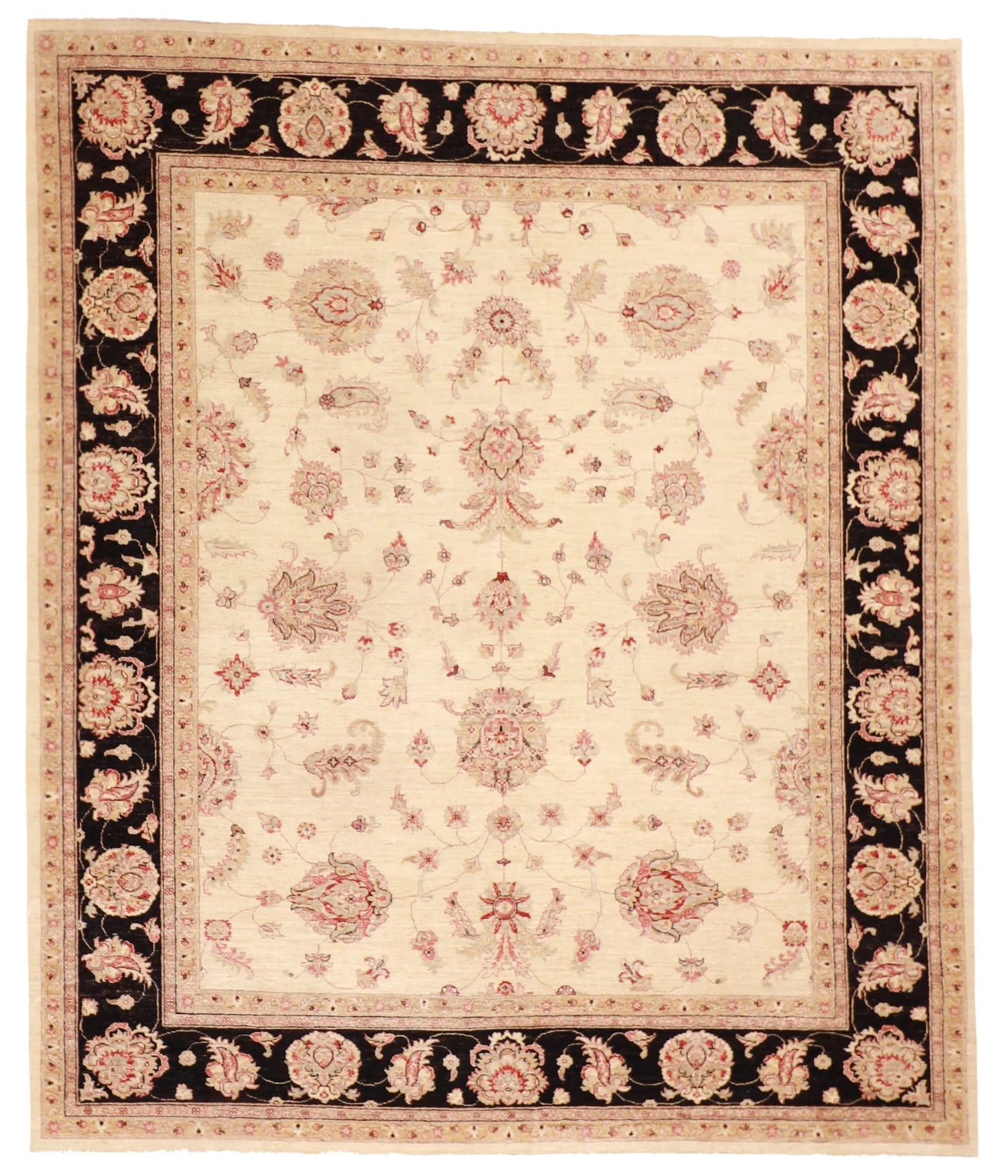 8x10 - Isfahan Wool All Over Rectangle - Hand Knotted Rug — 58179