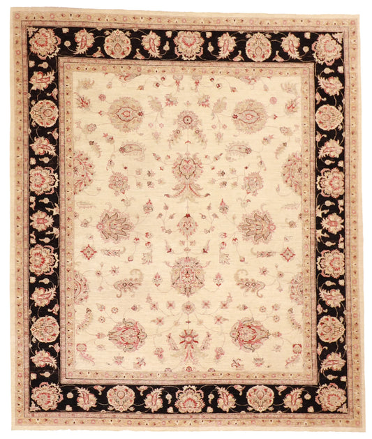 8x10 - Isfahan Wool All Over Rectangle - Hand Knotted Rug — 58179
