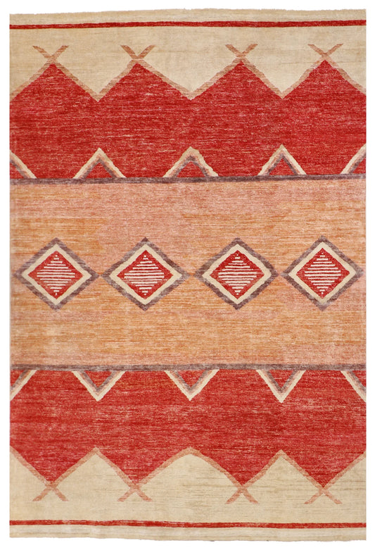 7x10 - Mountain  Modern Wool All Over Rectangle - Hand Knotted Rug — 58205