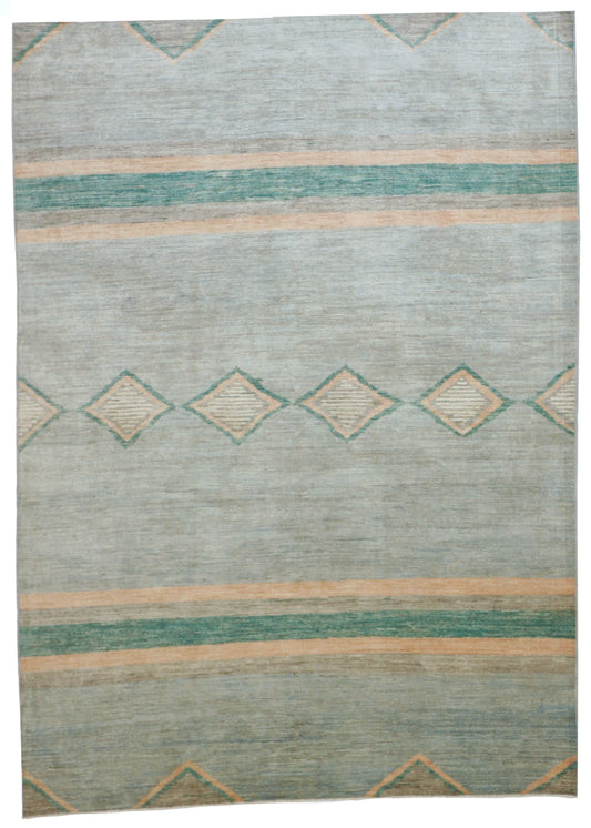 6x9 - Mountain  Modern Fine All Over Rectangle - Hand Knotted Rug