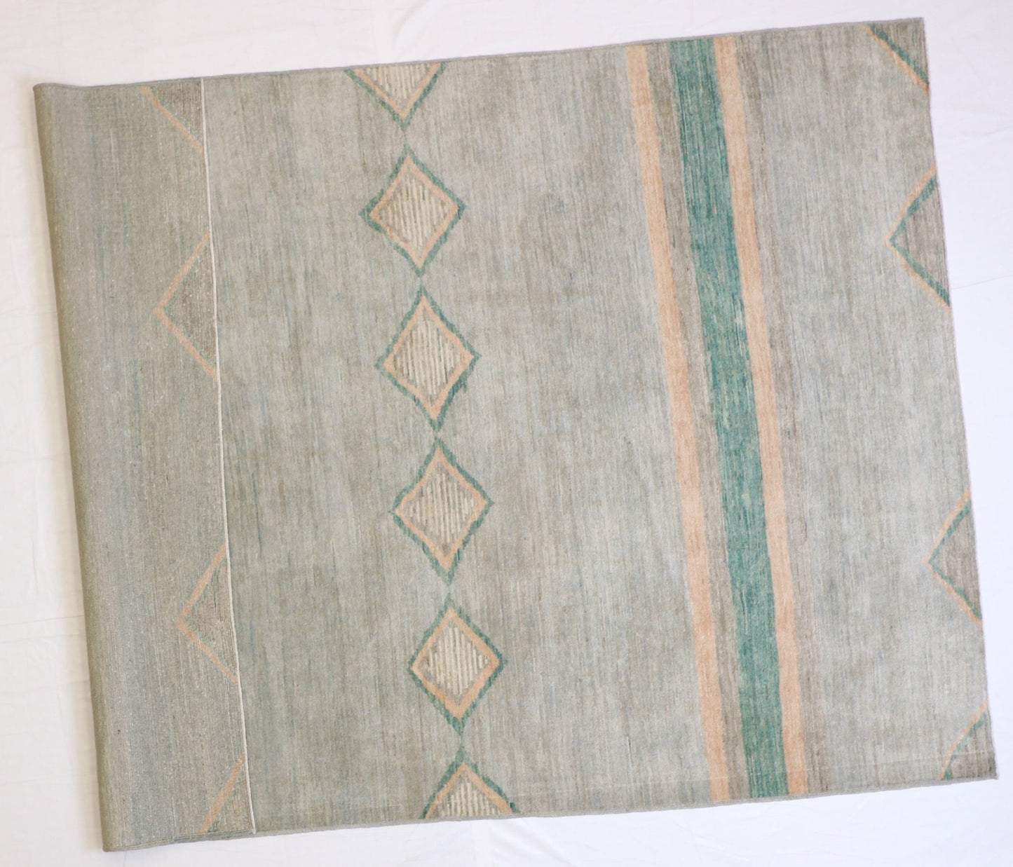 6x9 - Mountain  Modern Fine All Over Rectangle - Hand Knotted Rug