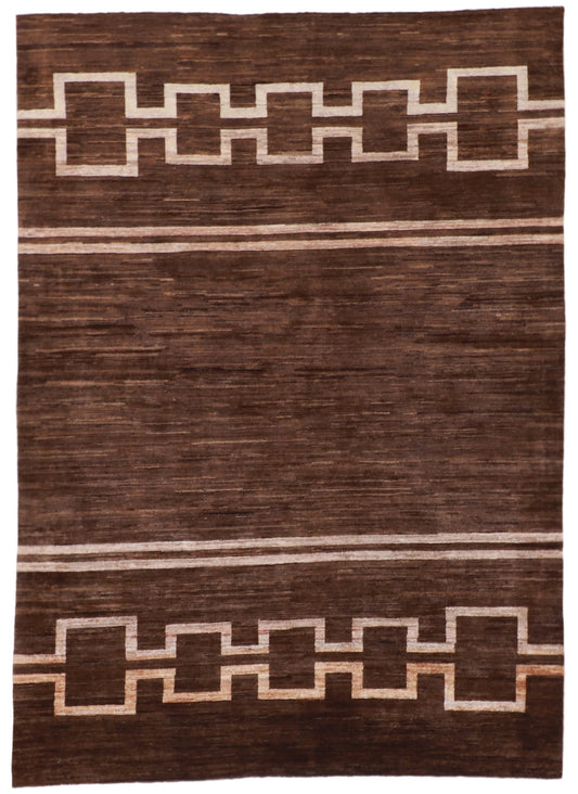 5x7 - Modern Fine All Over Rectangle - Hand Knotted Rug