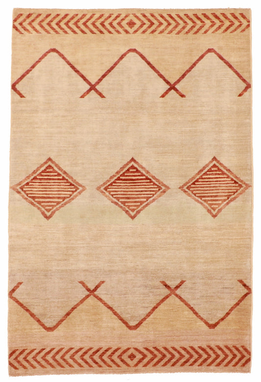 4x6 - Navajo Fine Wool All Over Rectangle - Hand Knotted Rug