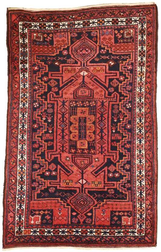 5x7 - Lori Wool Geometric Rectangle - Hand Knotted Rug — 58353