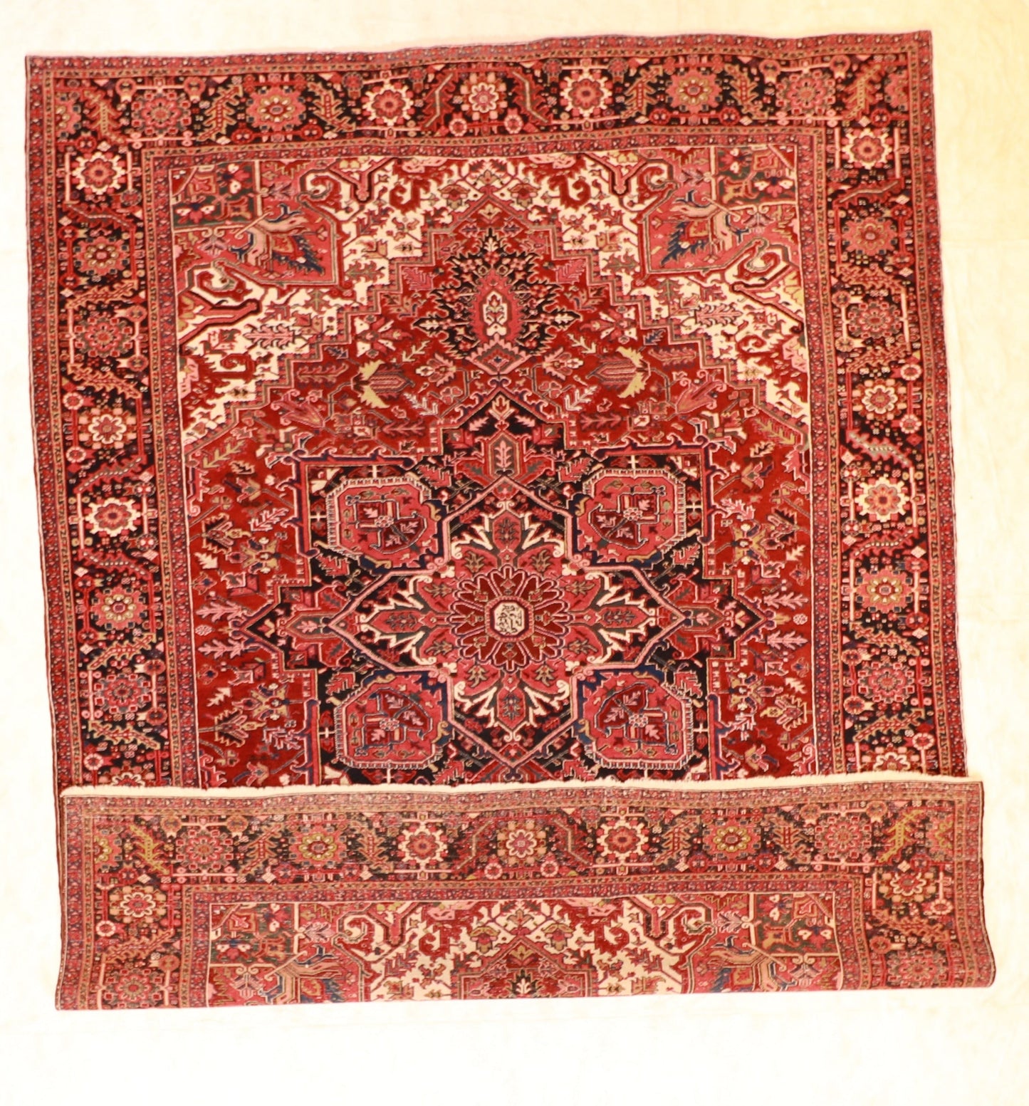 9x12 - Heriz Fine/Wool/Antique Geometric Rectangle - Hand Knotted Rug