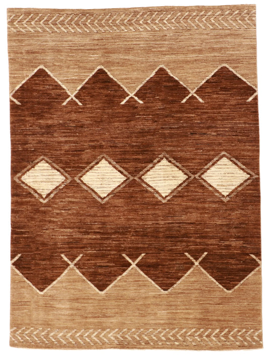 5x7 - Mountain Modern Fine/Wool Geometric Rectangle - Hand Knotted Rug — 58438