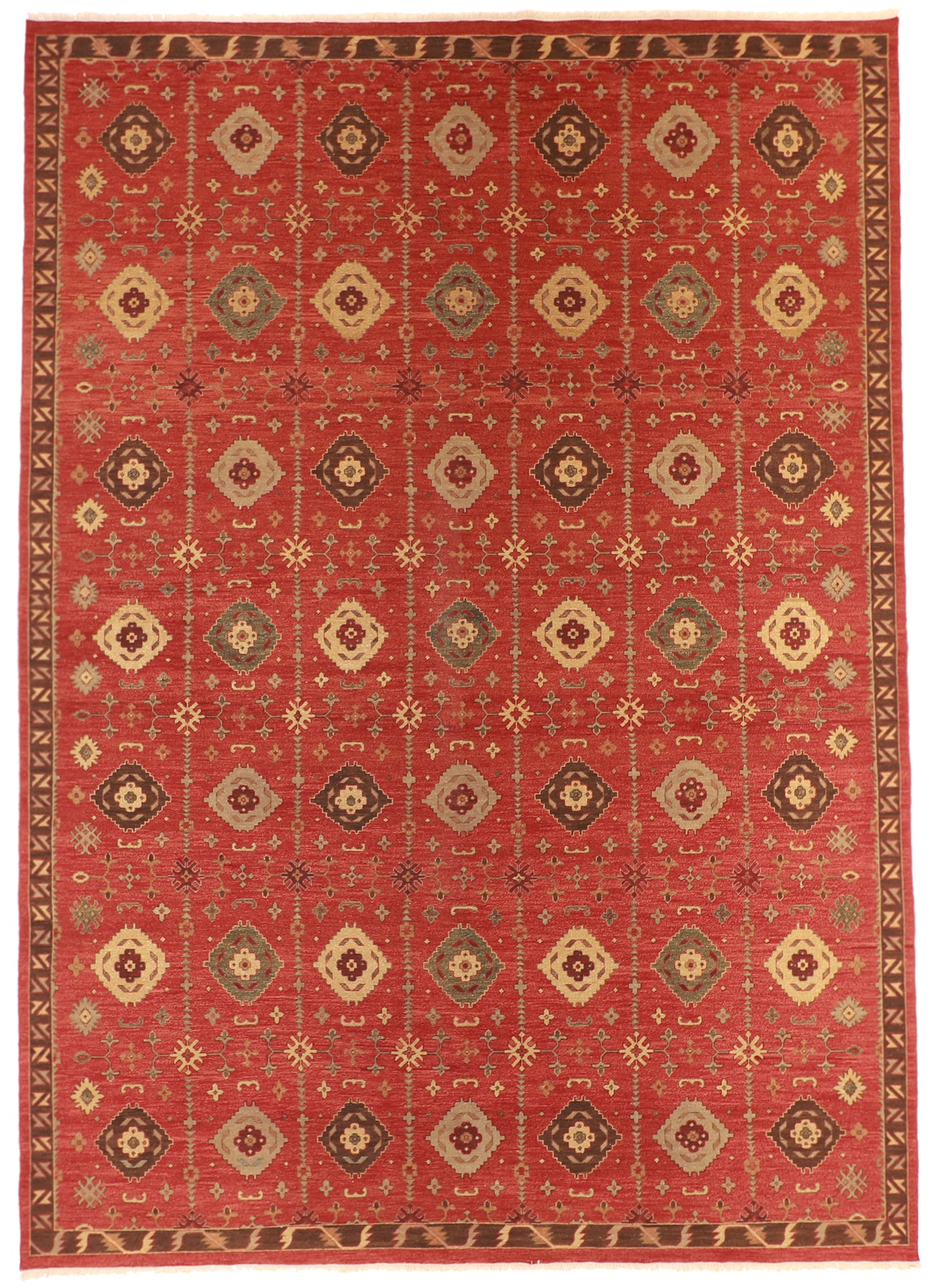 10x14 - Mahal Fine/Wool All Over Rectangle - Hand Knotted Rug