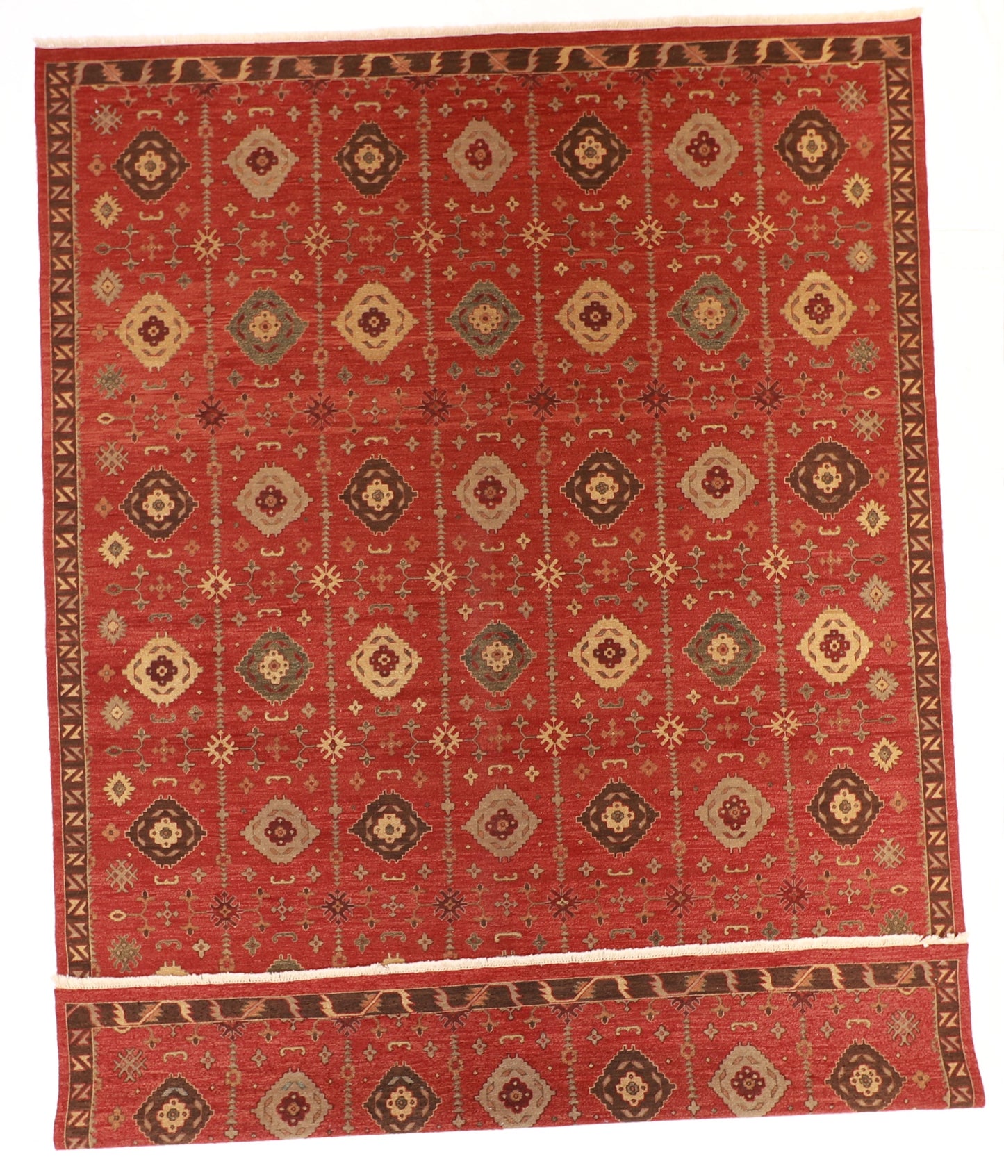 10x14 - Mahal Fine/Wool All Over Rectangle - Hand Knotted Rug
