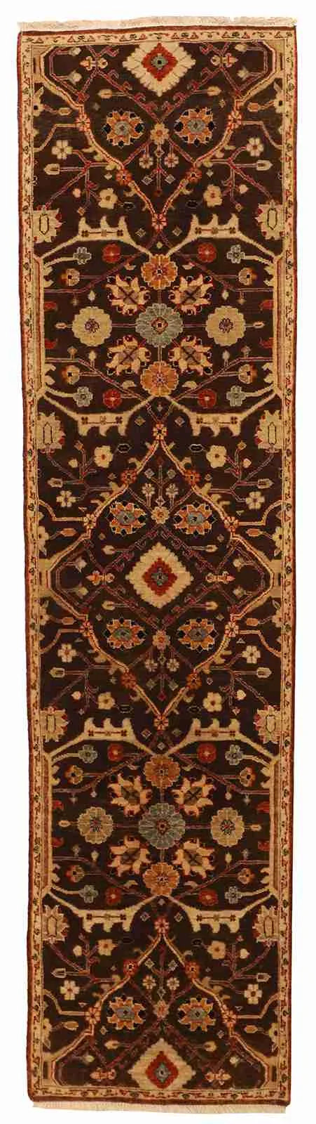 Runner - Mahal Fine All Over Rectangle - Hand Knotted Rug — 58911