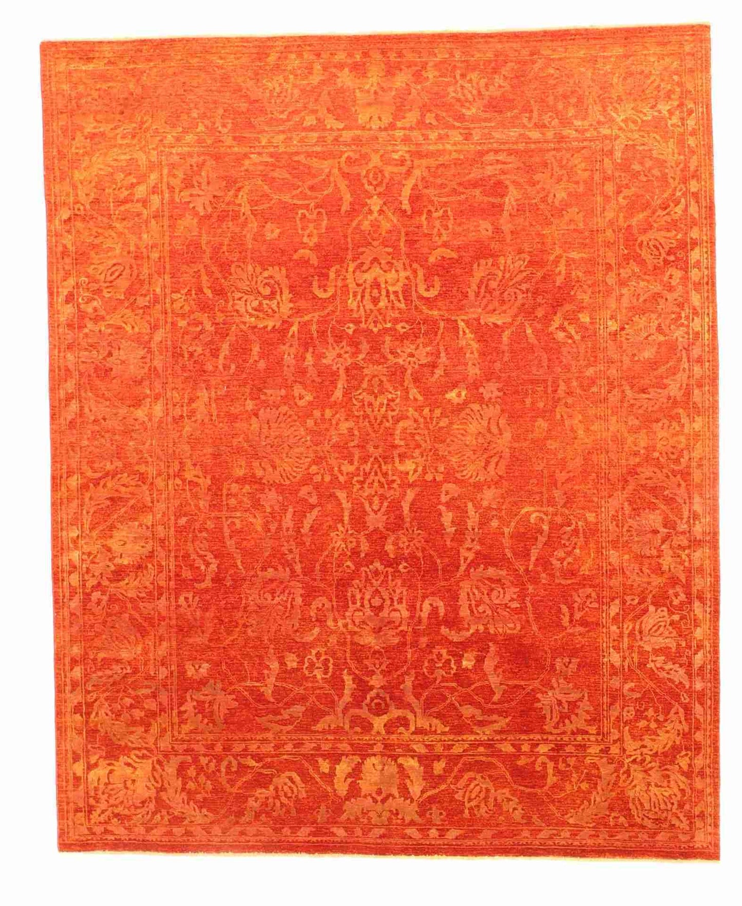 W 8 - L 9.10 - Modern Wool Contemporary Rectangle - Finest Hand-Knotted Quality Wool - 59286