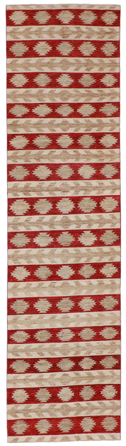 Runner - Navajo Wool Geometric Rectangle - Hand Knotted Rug