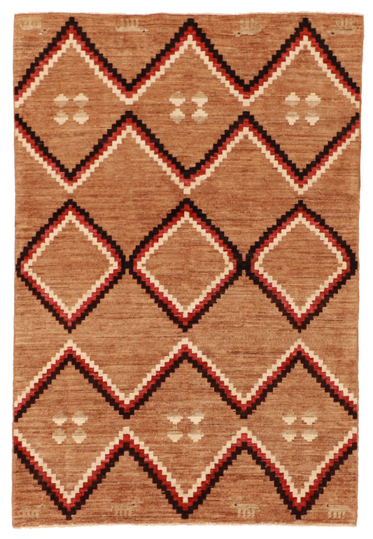 4x6 - Navajo Fine Wool All Over Rectangle - Hand Knotted Rug