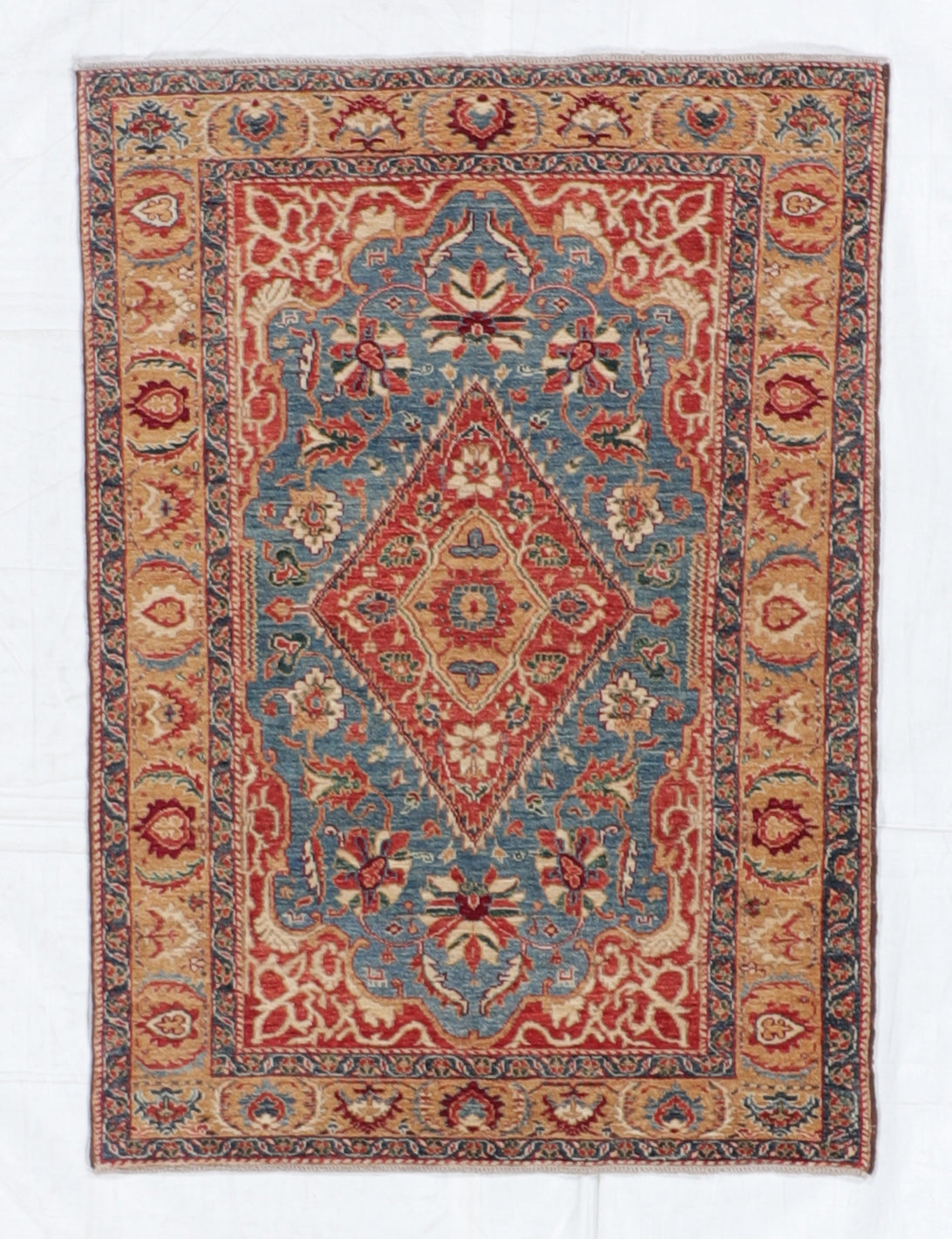 4x6 - Bakshaish Fine/Wool Geometric Rectangle - Hand Knotted Rug
