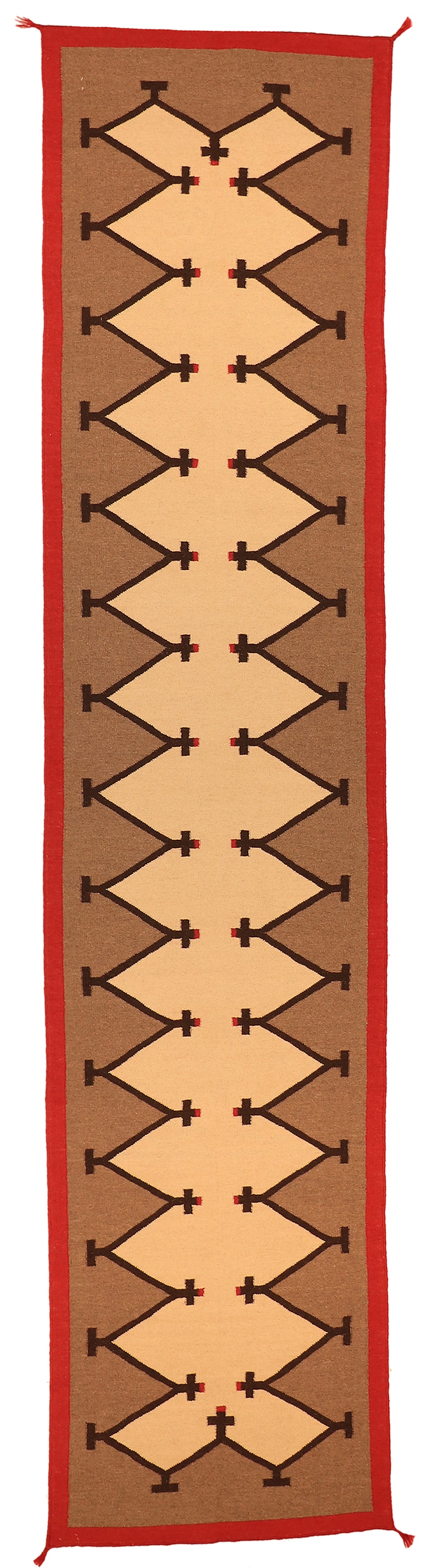 Runner - Kilim Navajo Rectangle - Hand Knotted Rug — 59761