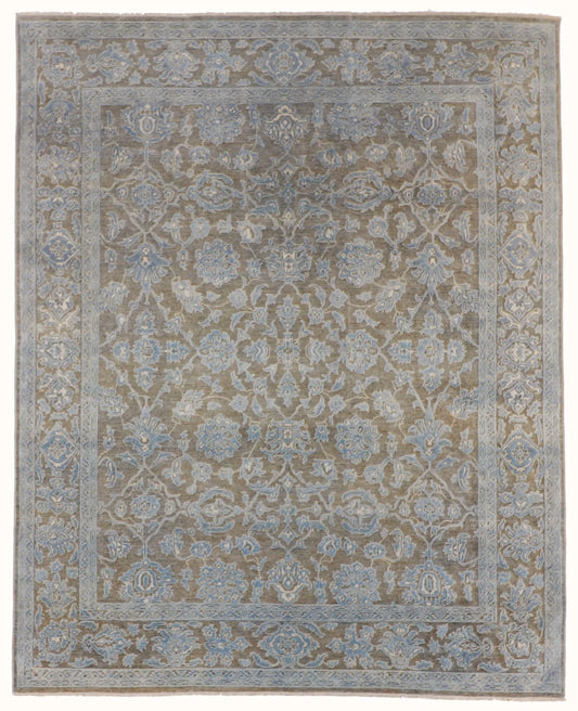 W 8 - L 9.11 - Zeigler Wool Transitional Rectangle - Finest Hand-Knotted Quality Wool - 59899