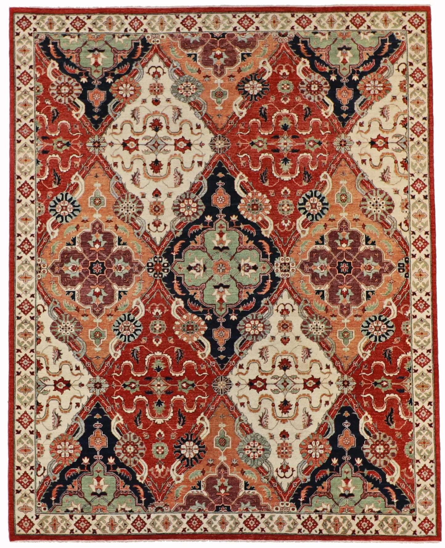 8x10 - Bakhtiharie Fine All Over Rectangle - Hand Knotted Rug — 59912