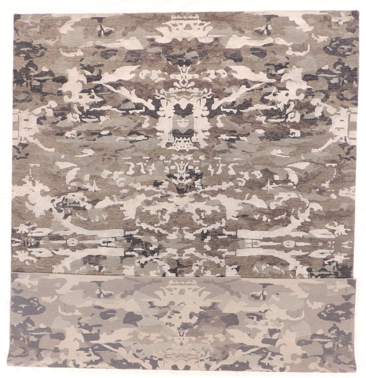 9x12 - Modern Wool/Silk All Over Rectangle - Hand Knotted Rug