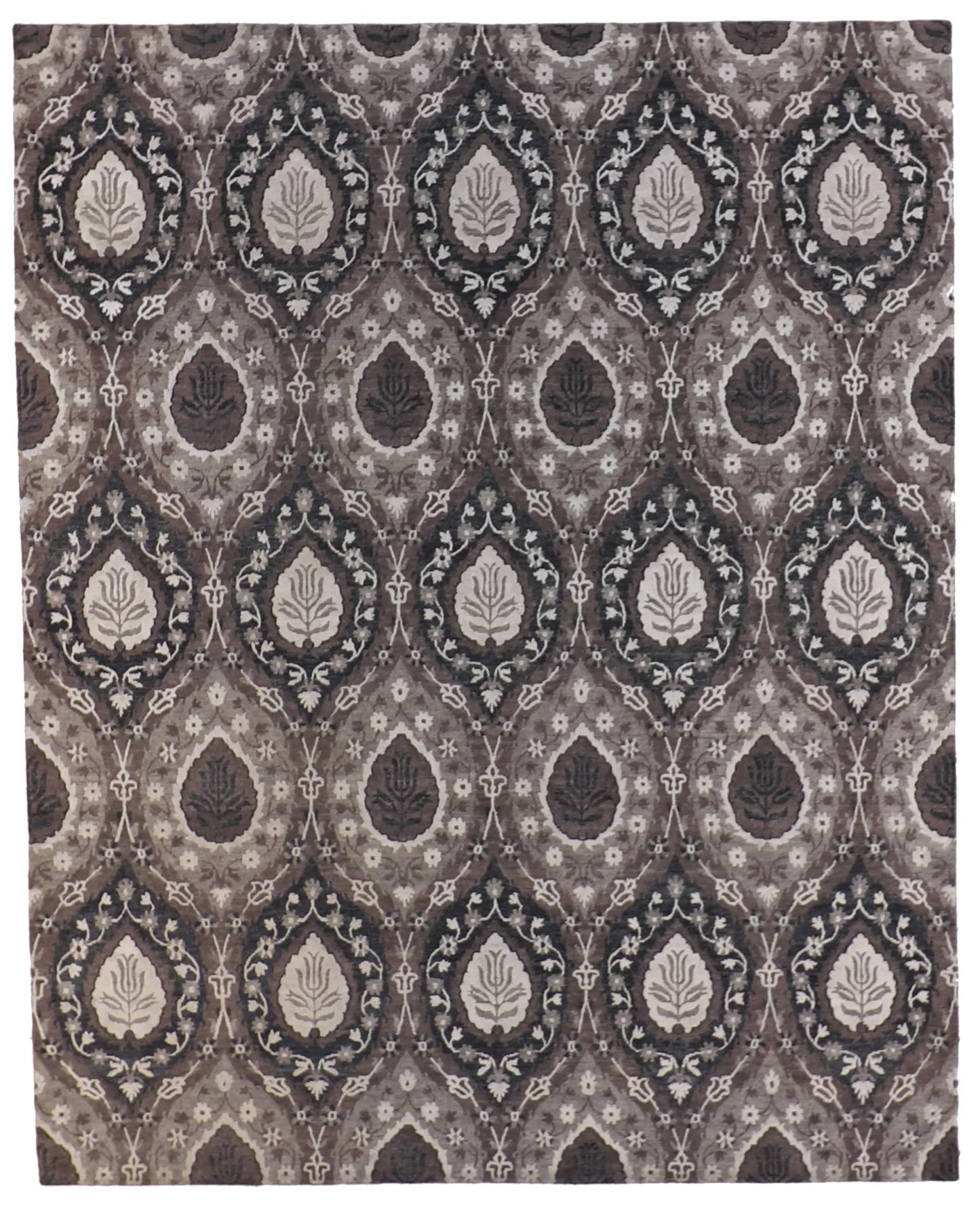 8x10 - Modern Wool/Silk All Over Rectangle - Hand Knotted Rug — 59973