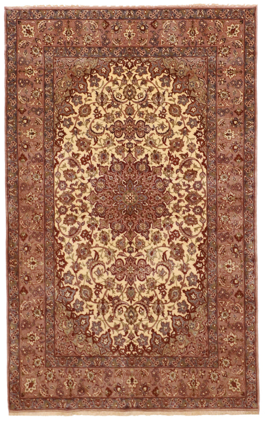 4x6 - Isfahan Wool All Over Rectangle - Hand Knotted Rug