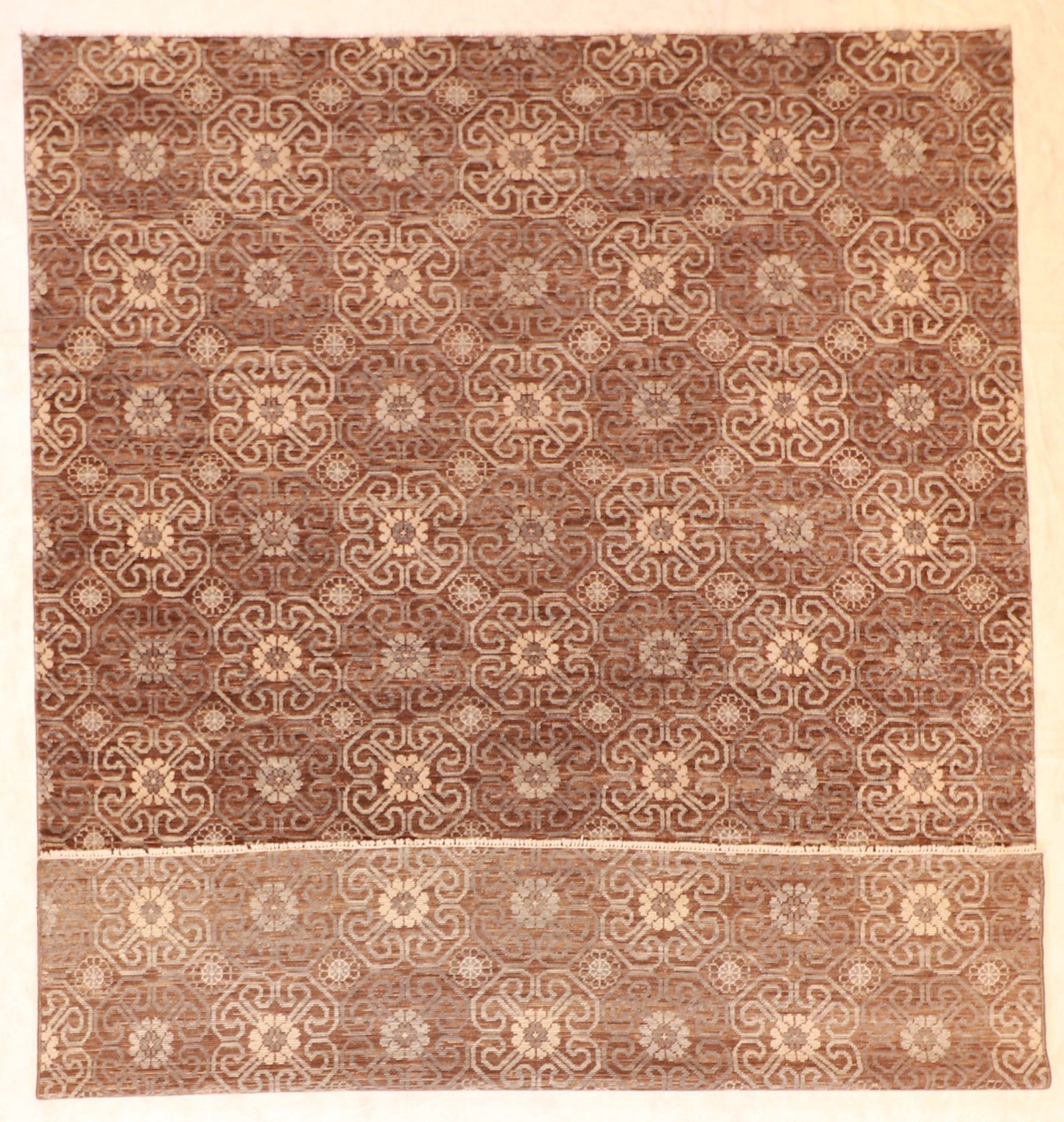 9x12 - Modern Fine/Wool All Over Rectangle - Hand Knotted Rug