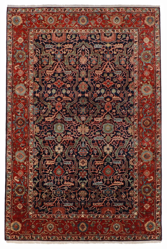 6x9 - Mahal Wool All Over Rectangle - Hand Knotted Rug — 60207