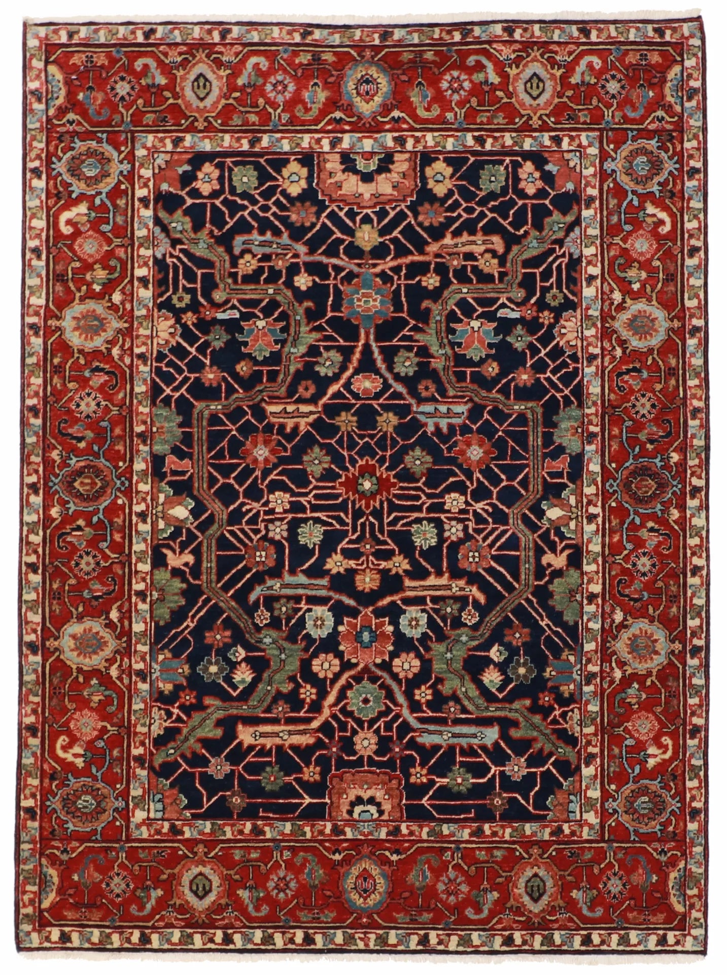 5x7 - Ziegler Fine/Wool All Over Rectangle - Hand Knotted Rug — 60213