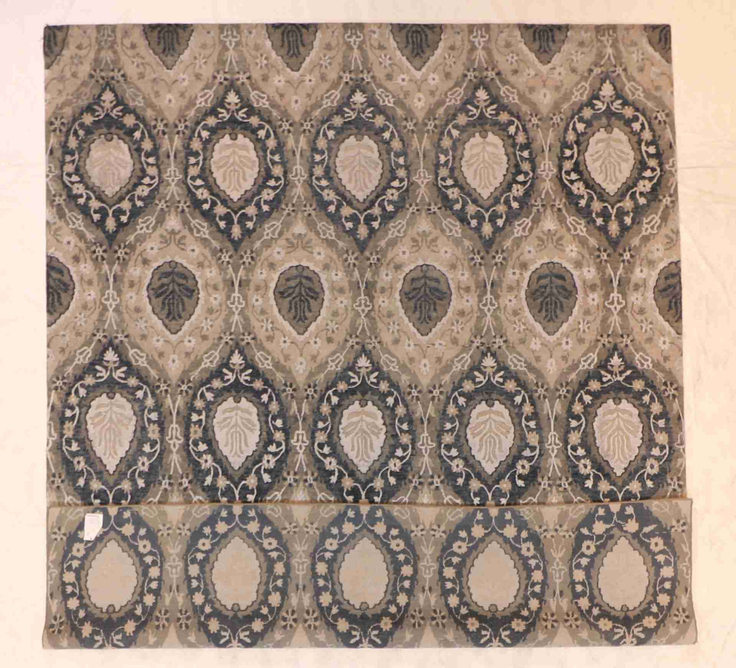 W 8.1 - L 10 - Modern Wool/Silk Contemporary Rectangle - Finest Hand-Knotted Quality Wool - 60270