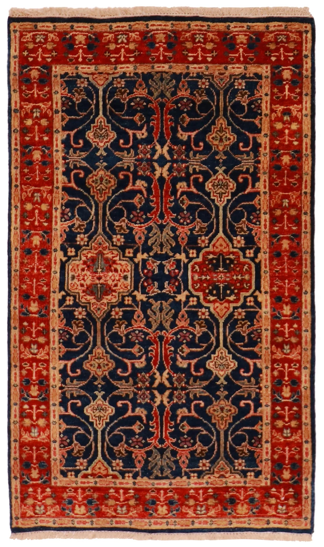 3x5 - Mashad Fine/Wool All Over Rectangle - Hand Knotted Rug — 60296