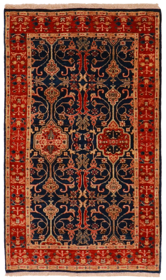 3x5 - Mashad Fine/Wool All Over Rectangle - Hand Knotted Rug — 60296