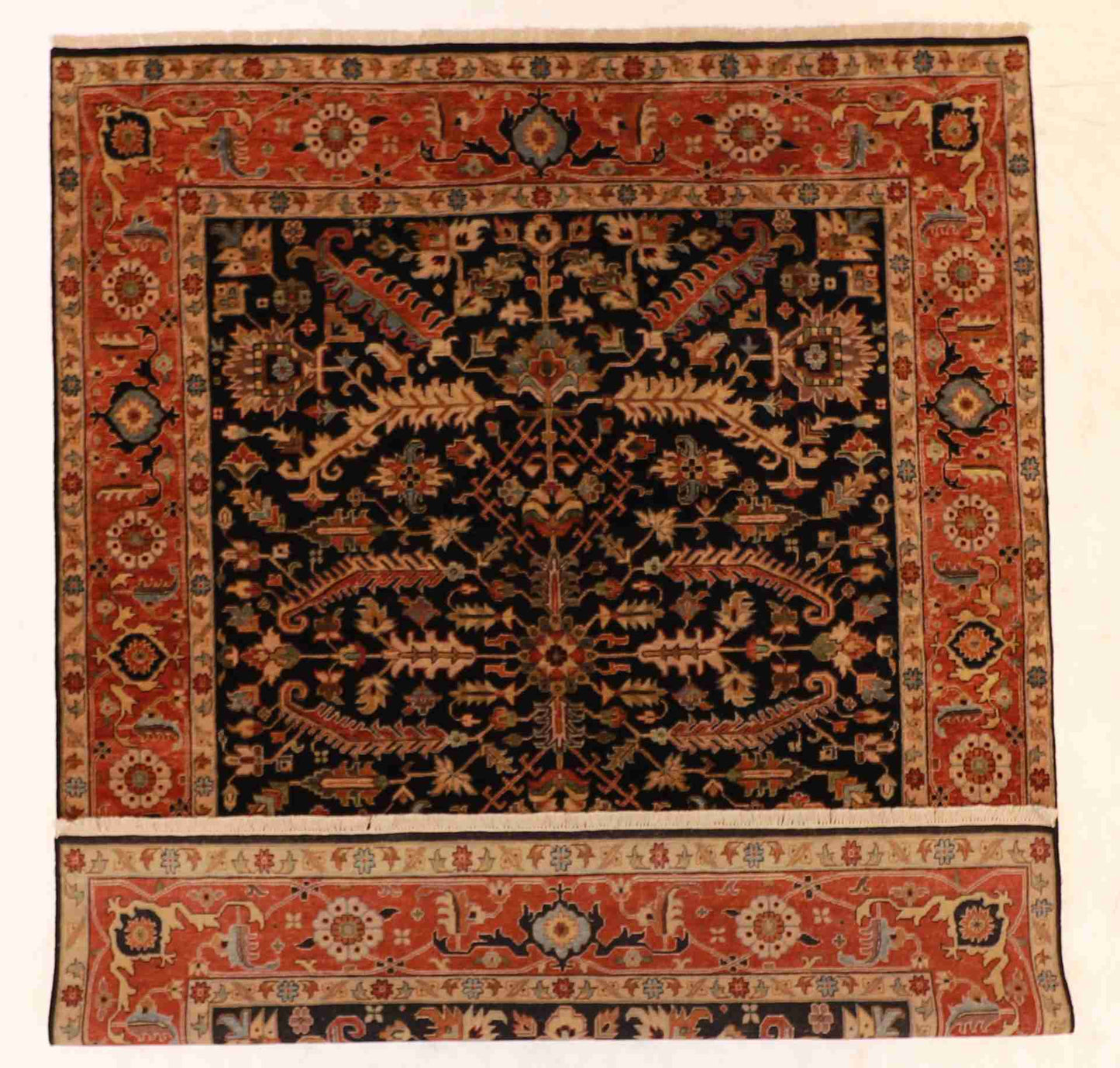 W 7.10 - L 9.10 - Kerman Wool Traditional Rectangle - Finest Hand-Knotted Quality Wool - 60317