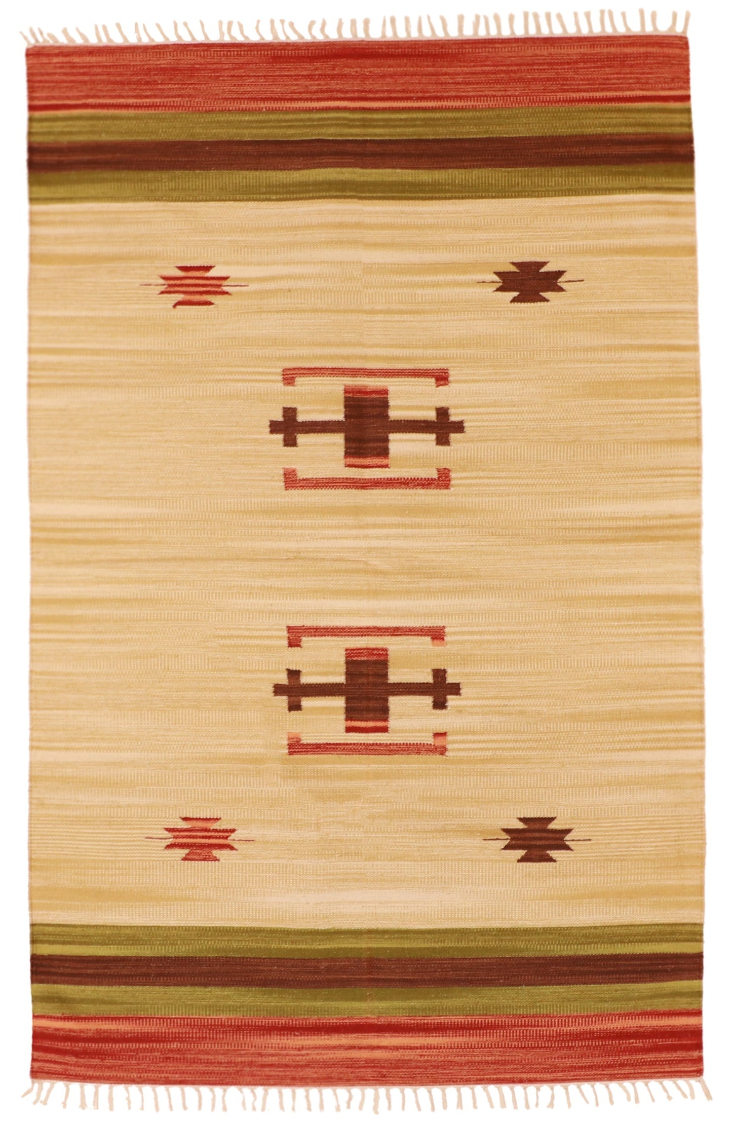 4x6 - Kilim Fine/Wool All Over Rectangle - Hand Knotted Rug