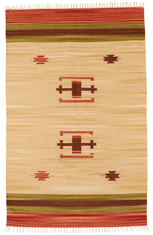 4x6 - Kilim Fine/Wool All Over Rectangle - Hand Knotted Rug