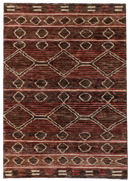 5x7 - Modern Jute All Over Rectangle - Hand Knotted Rug — 60585