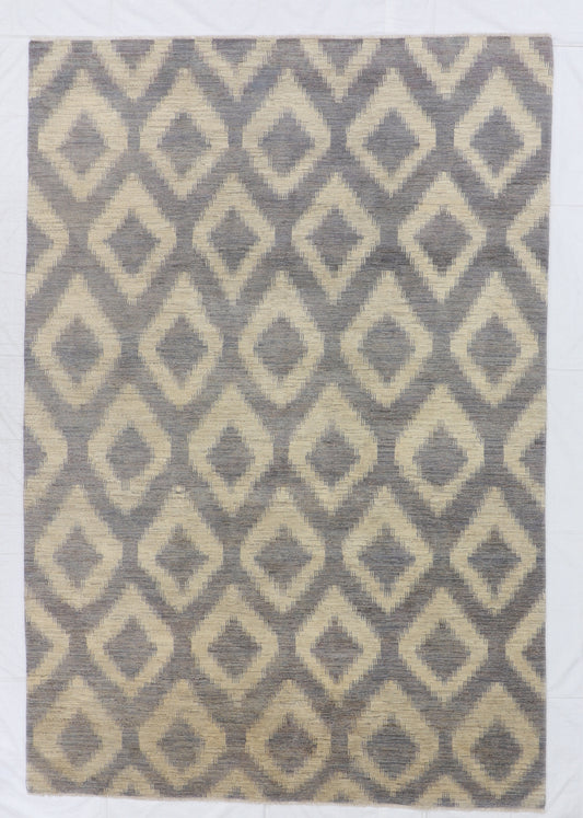 9x12 - Modern Fine/Wool All Over Rectangle - Hand Knotted Rug