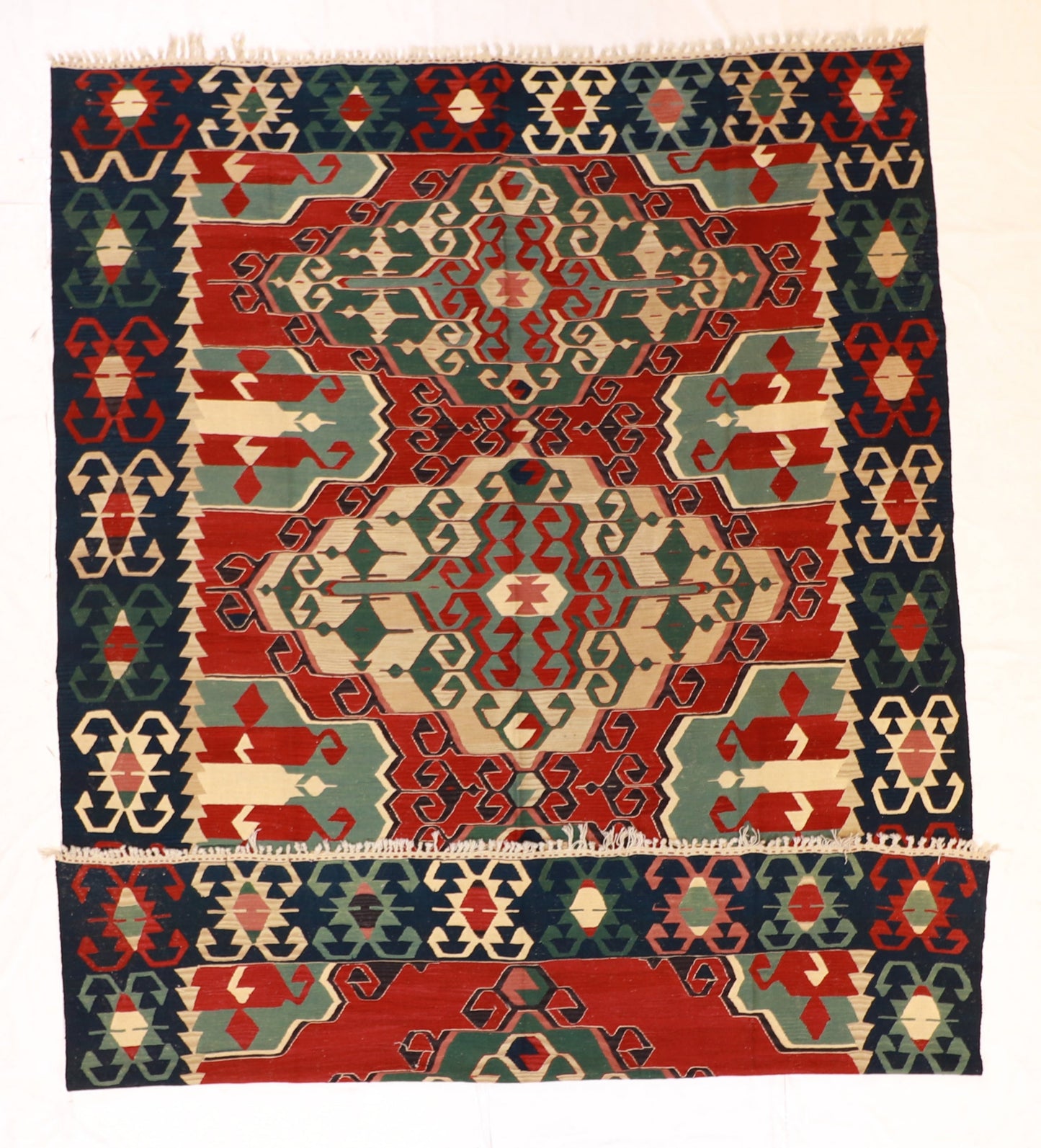 9x12 - Kilim Wool All Over Rectangle - Hand Knotted Rug