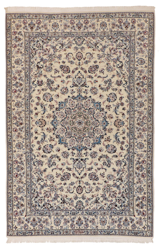 4x6 - Naine Fine/Wool/Silk All Over Rectangle - Hand Knotted Rug